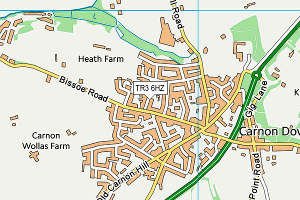 TR3 6HZ map - OS VectorMap District (Ordnance Survey)