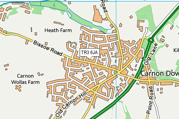 TR3 6JA map - OS VectorMap District (Ordnance Survey)