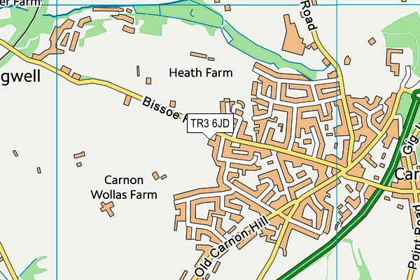 TR3 6JD map - OS VectorMap District (Ordnance Survey)
