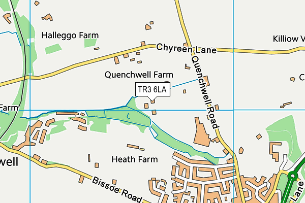 TR3 6LA map - OS VectorMap District (Ordnance Survey)