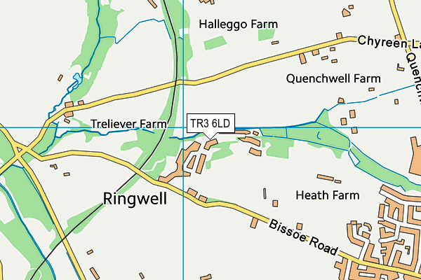 TR3 6LD map - OS VectorMap District (Ordnance Survey)