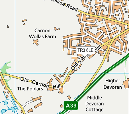 TR3 6LE map - OS VectorMap District (Ordnance Survey)