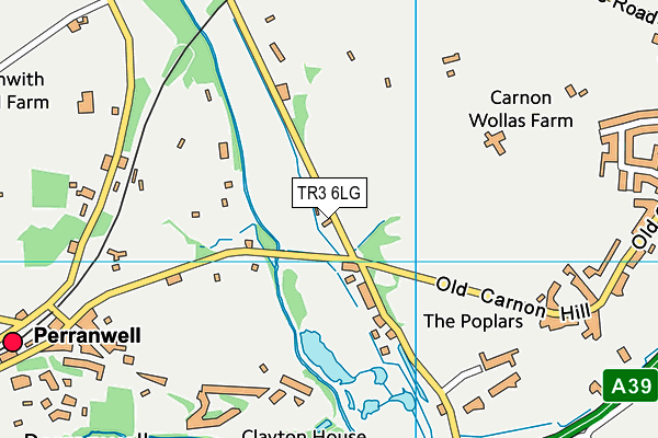 TR3 6LG map - OS VectorMap District (Ordnance Survey)