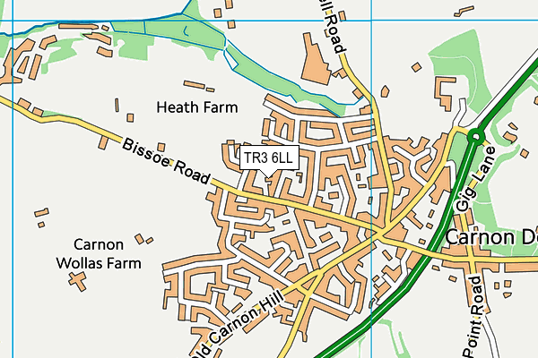 TR3 6LL map - OS VectorMap District (Ordnance Survey)