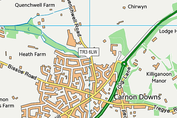 TR3 6LW map - OS VectorMap District (Ordnance Survey)