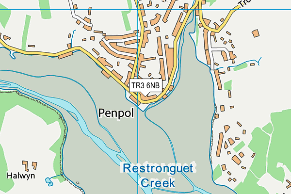 TR3 6NB map - OS VectorMap District (Ordnance Survey)