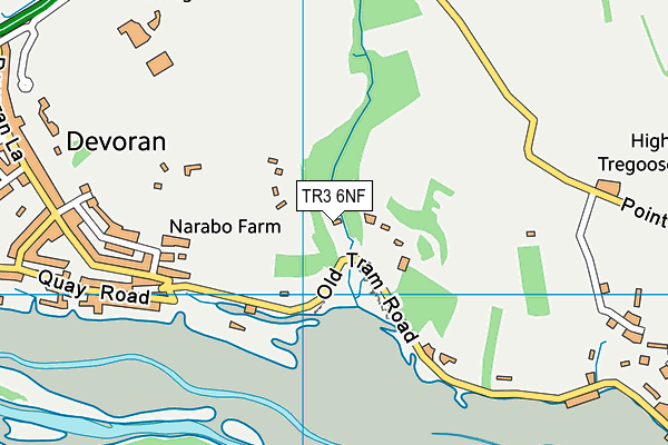 TR3 6NF map - OS VectorMap District (Ordnance Survey)