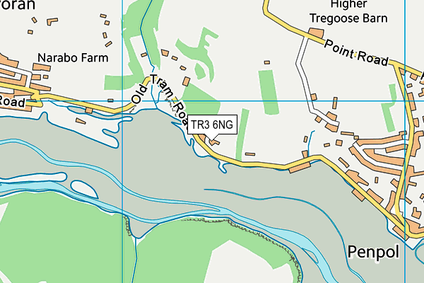 TR3 6NG map - OS VectorMap District (Ordnance Survey)