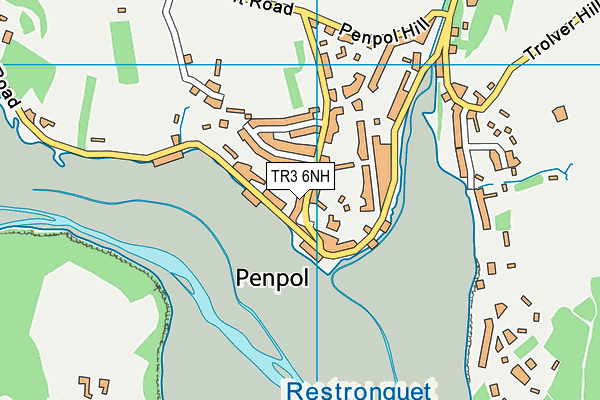 TR3 6NH map - OS VectorMap District (Ordnance Survey)