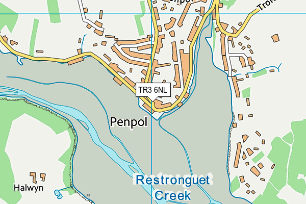 TR3 6NL map - OS VectorMap District (Ordnance Survey)