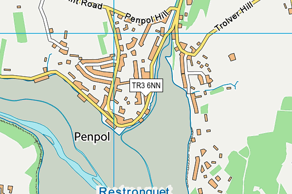 TR3 6NN map - OS VectorMap District (Ordnance Survey)