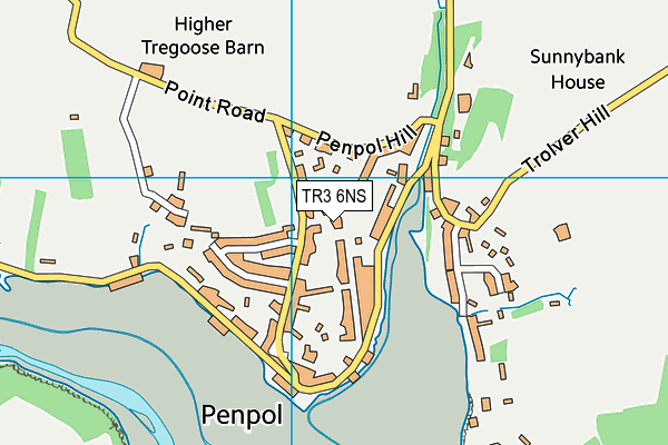 TR3 6NS map - OS VectorMap District (Ordnance Survey)