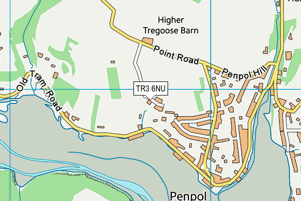 TR3 6NU map - OS VectorMap District (Ordnance Survey)
