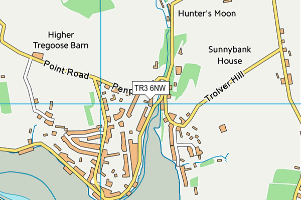 TR3 6NW map - OS VectorMap District (Ordnance Survey)