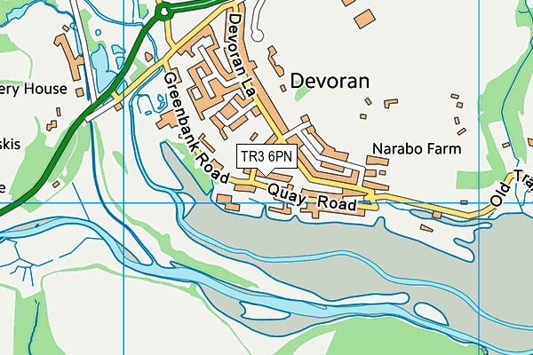 TR3 6PN map - OS VectorMap District (Ordnance Survey)