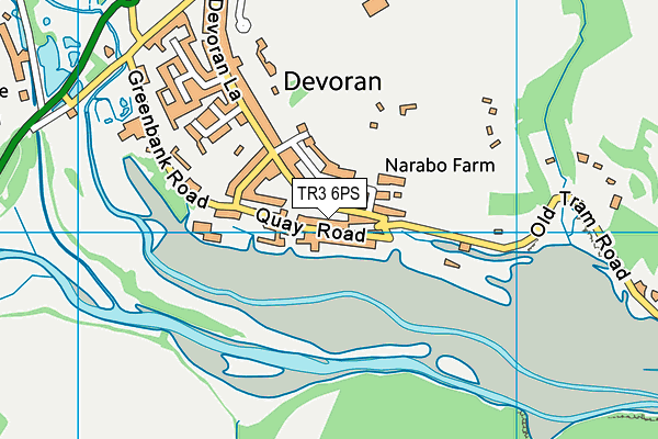TR3 6PS map - OS VectorMap District (Ordnance Survey)