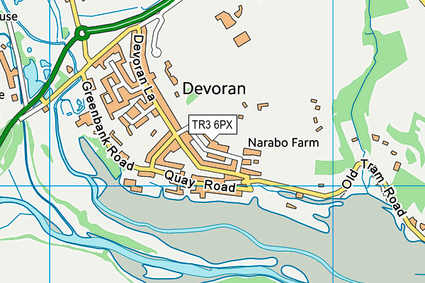 TR3 6PX map - OS VectorMap District (Ordnance Survey)
