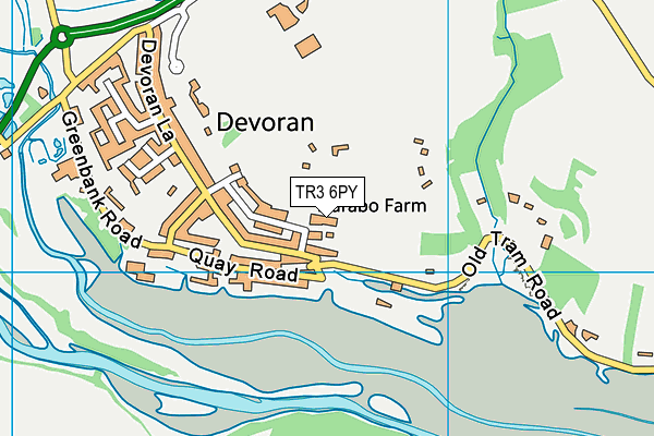 TR3 6PY map - OS VectorMap District (Ordnance Survey)