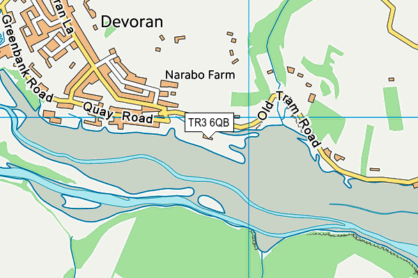 TR3 6QB map - OS VectorMap District (Ordnance Survey)