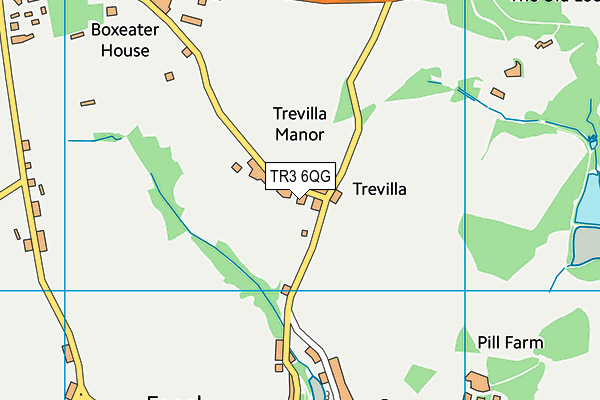 TR3 6QG map - OS VectorMap District (Ordnance Survey)