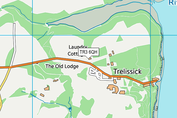 TR3 6QH map - OS VectorMap District (Ordnance Survey)