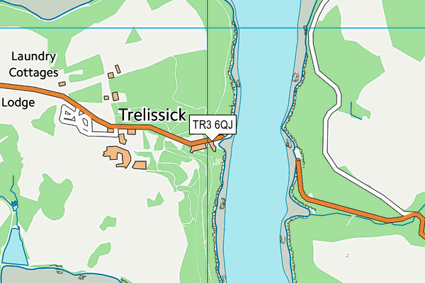 TR3 6QJ map - OS VectorMap District (Ordnance Survey)