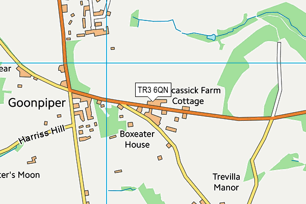 TR3 6QN map - OS VectorMap District (Ordnance Survey)