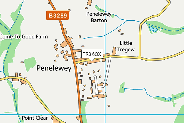 TR3 6QX map - OS VectorMap District (Ordnance Survey)