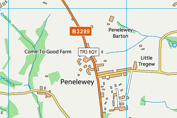 TR3 6QY map - OS VectorMap District (Ordnance Survey)