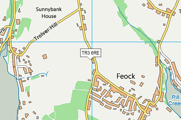 TR3 6RE map - OS VectorMap District (Ordnance Survey)