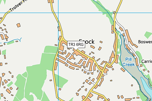 TR3 6RG map - OS VectorMap District (Ordnance Survey)