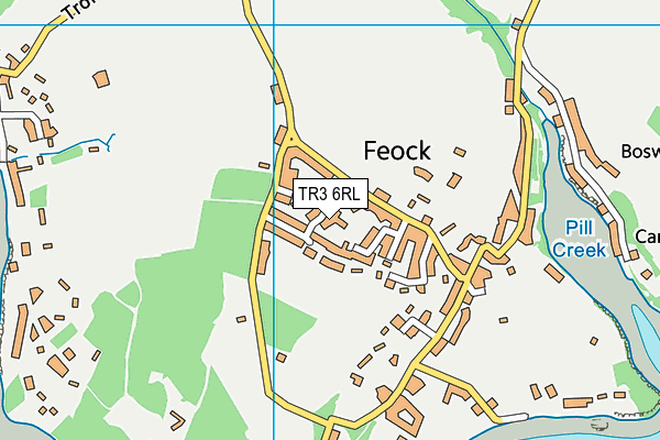 TR3 6RL map - OS VectorMap District (Ordnance Survey)