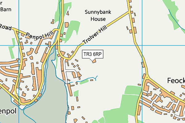 TR3 6RP map - OS VectorMap District (Ordnance Survey)