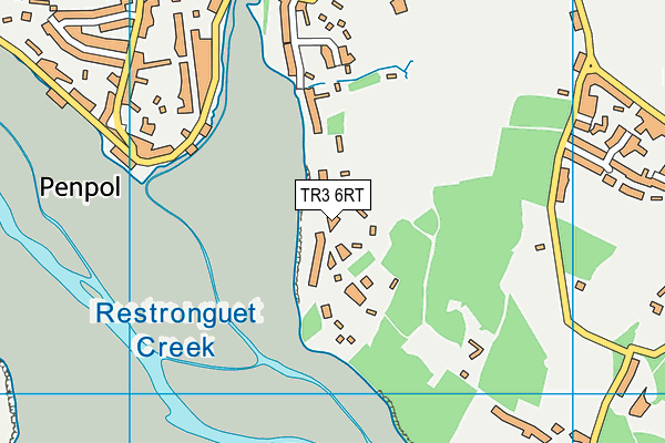 TR3 6RT map - OS VectorMap District (Ordnance Survey)
