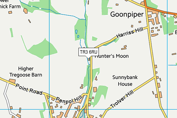 TR3 6RU map - OS VectorMap District (Ordnance Survey)