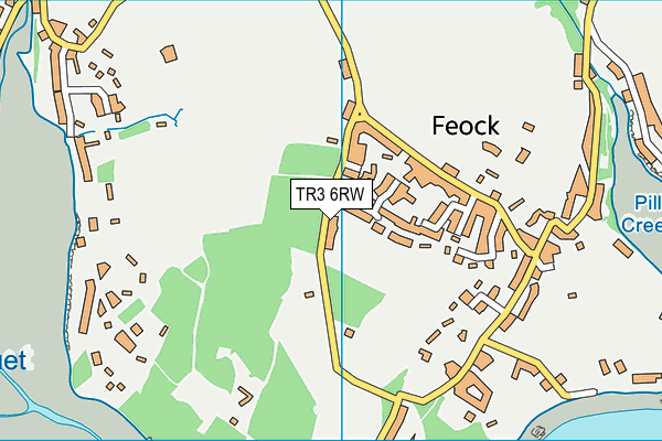 TR3 6RW map - OS VectorMap District (Ordnance Survey)