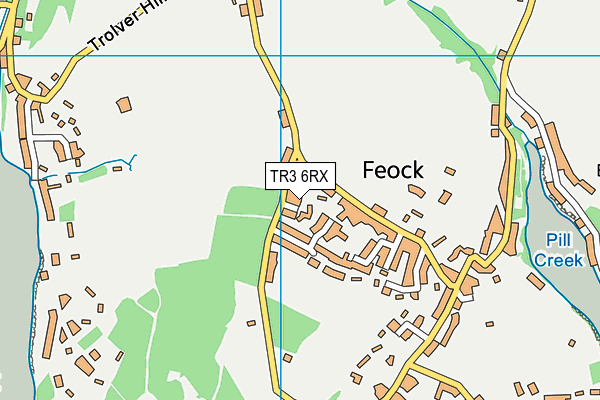 TR3 6RX map - OS VectorMap District (Ordnance Survey)