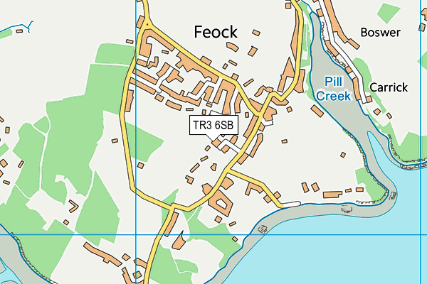 TR3 6SB map - OS VectorMap District (Ordnance Survey)