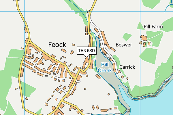 TR3 6SD map - OS VectorMap District (Ordnance Survey)