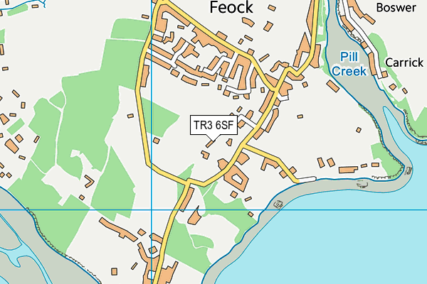 TR3 6SF map - OS VectorMap District (Ordnance Survey)