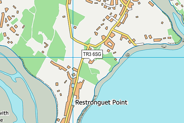 TR3 6SG map - OS VectorMap District (Ordnance Survey)