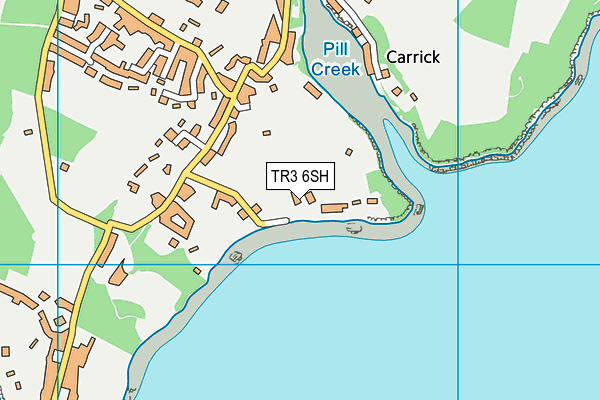 TR3 6SH map - OS VectorMap District (Ordnance Survey)