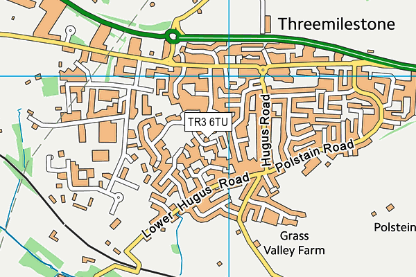 TR3 6TU map - OS VectorMap District (Ordnance Survey)