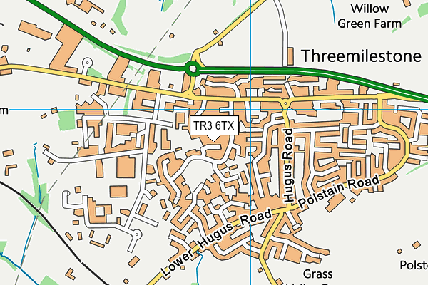 TR3 6TX map - OS VectorMap District (Ordnance Survey)