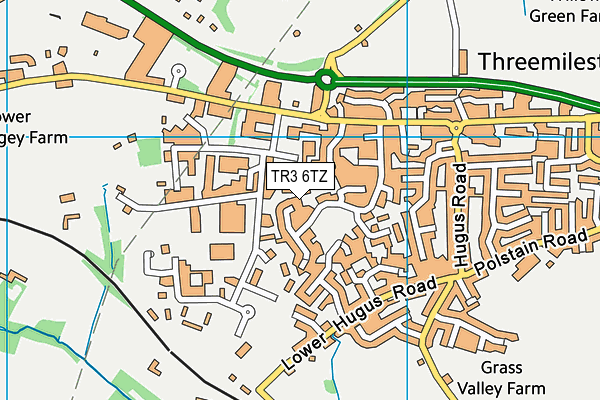 TR3 6TZ map - OS VectorMap District (Ordnance Survey)
