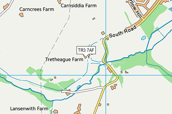 TR3 7AF map - OS VectorMap District (Ordnance Survey)