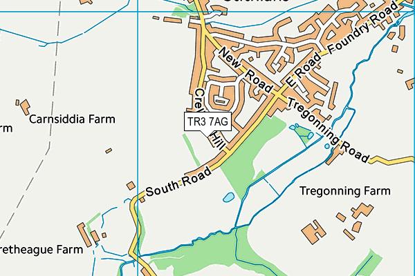 TR3 7AG map - OS VectorMap District (Ordnance Survey)