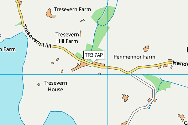 TR3 7AP map - OS VectorMap District (Ordnance Survey)