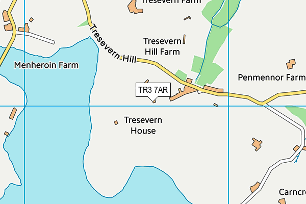 TR3 7AR map - OS VectorMap District (Ordnance Survey)