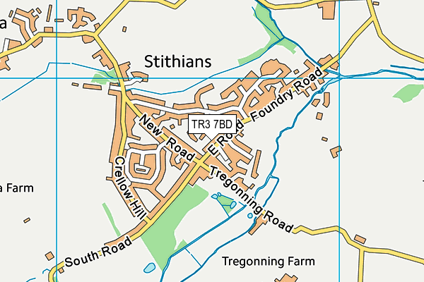 TR3 7BD map - OS VectorMap District (Ordnance Survey)